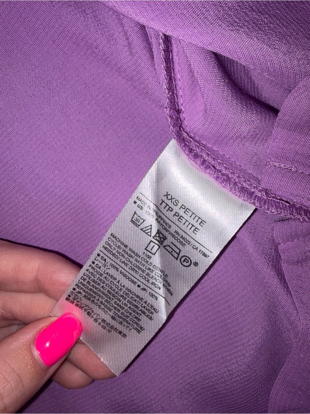 NWT Banana Republic Petite Lavender Short Sleeve Button Blouse XXS - Picture 4 of 6